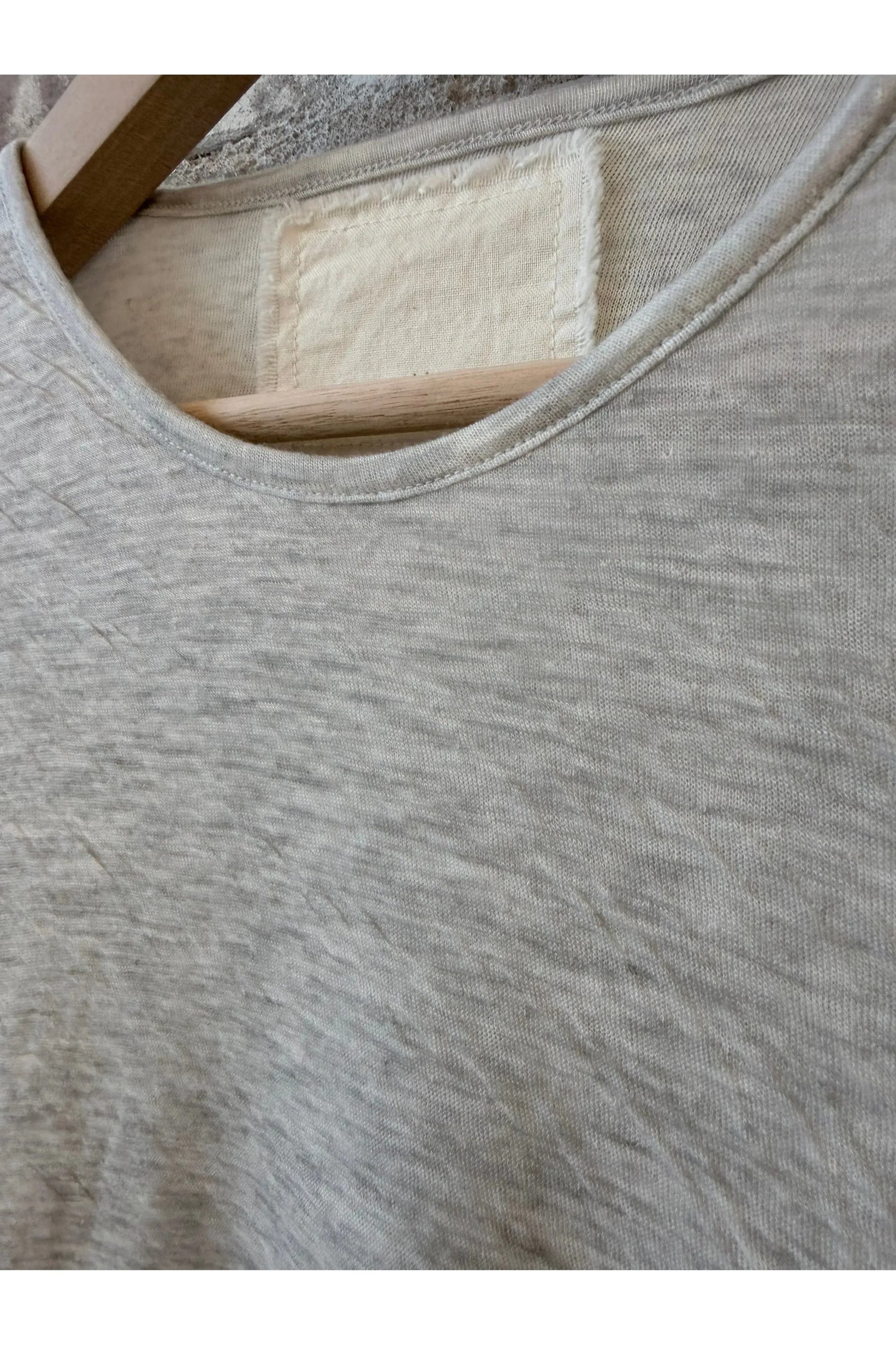 Melange Double Face LS Crew - Heather Gray - DUNE + SALT