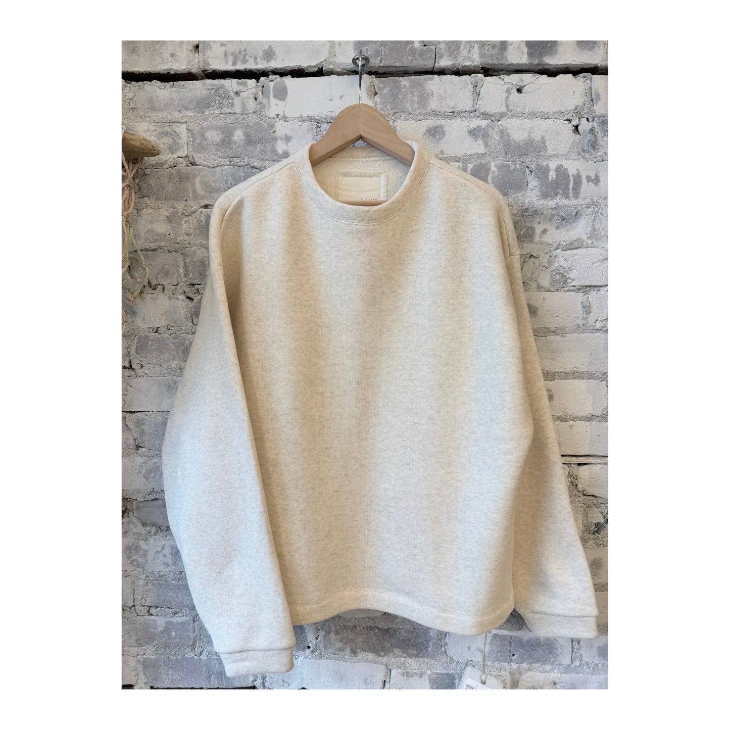 L/S Cotton Tencel Brushed Fleece Crew - Oat - DUNE + SALT