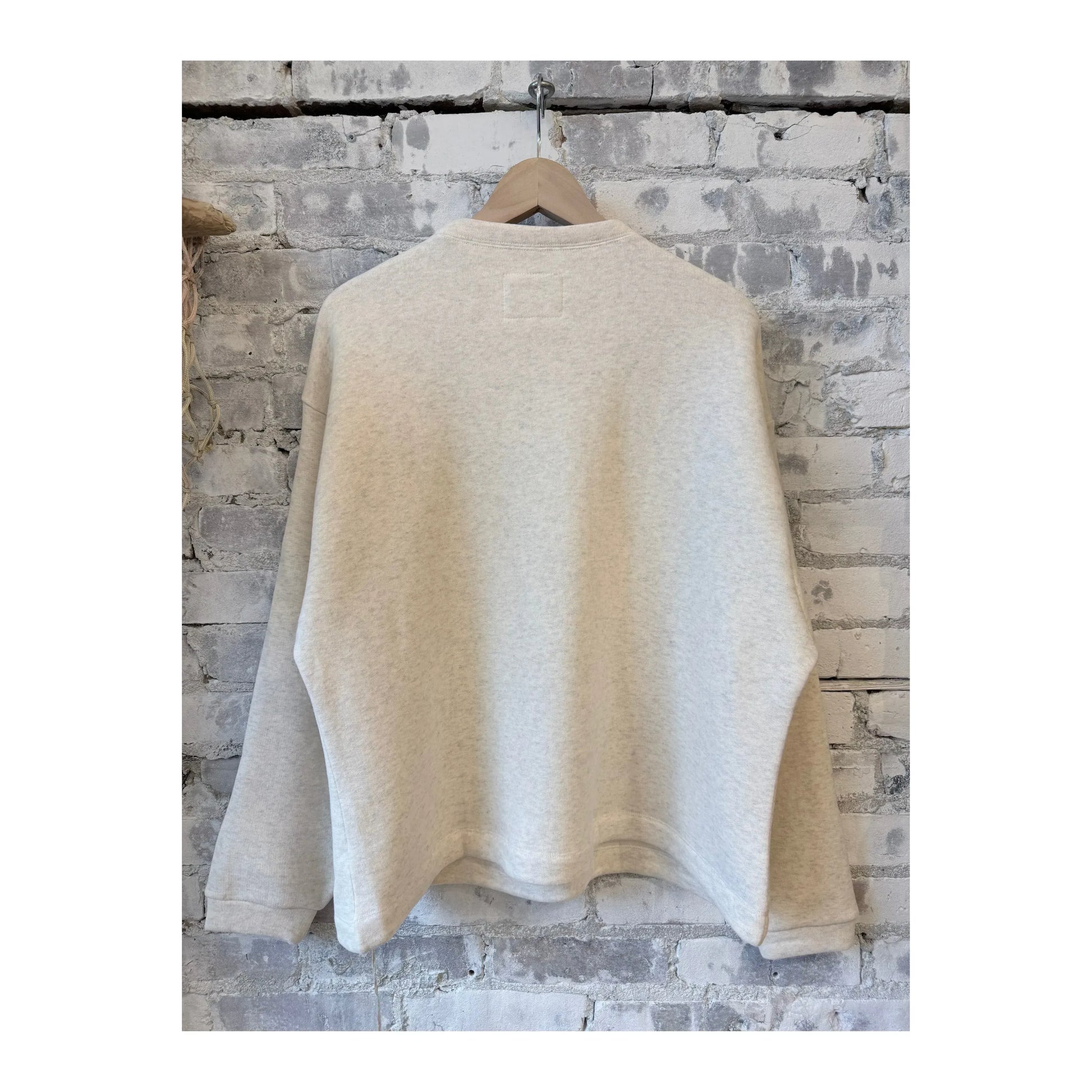 L/S Cotton Tencel Brushed Fleece Crew - Oat - DUNE + SALT