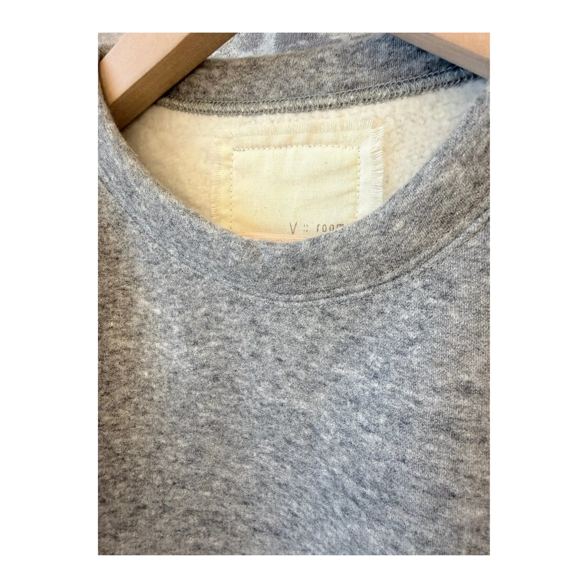 L/S Cotton Tencel Brushed Fleece Crew - Heather Charcoal - DUNE + SALT