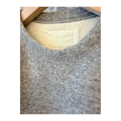 L/S Cotton Tencel Brushed Fleece Crew - Heather Charcoal - DUNE + SALT