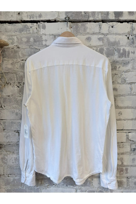 L/S Supima Jersey Easy Shirt - White - DUNE + SALT