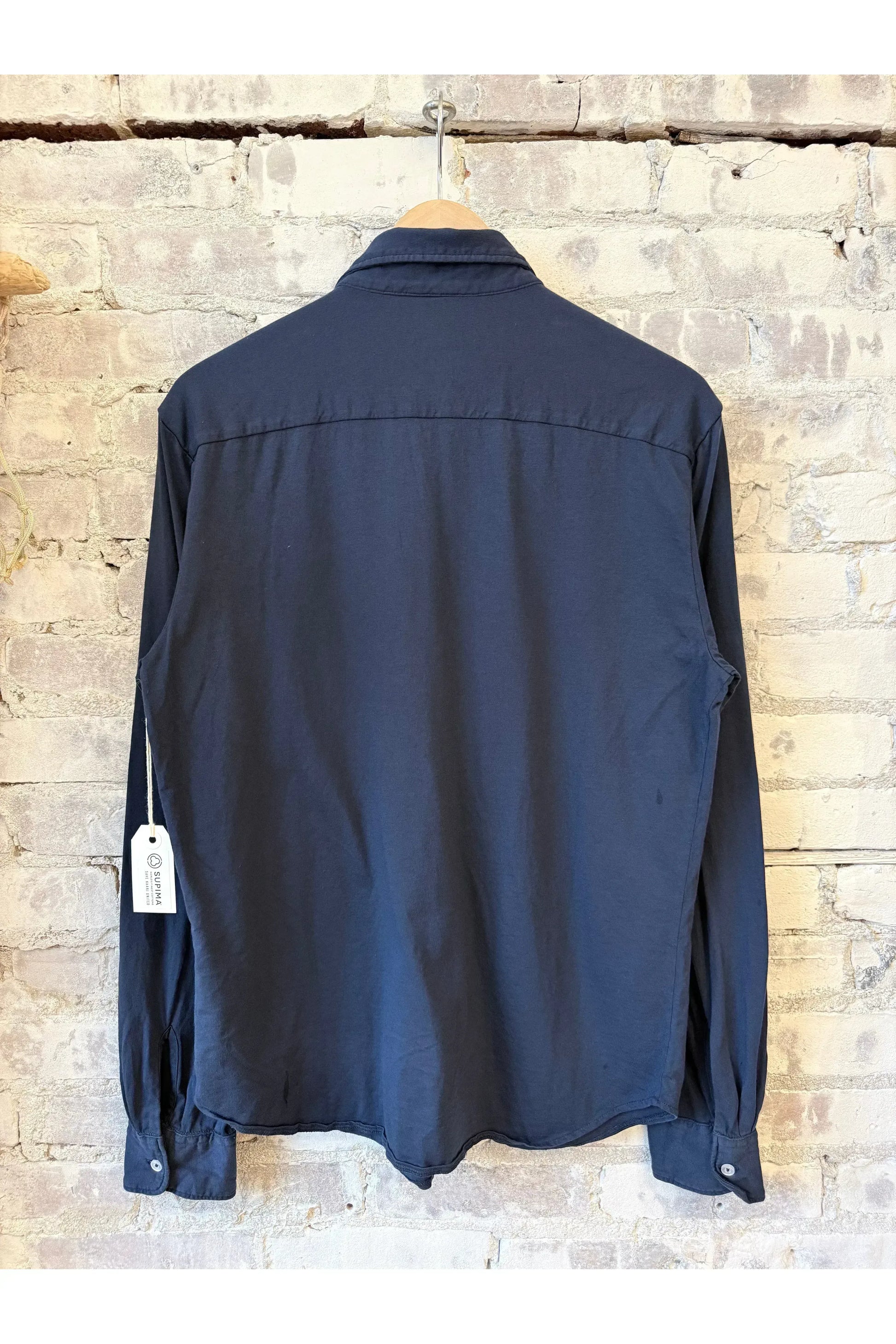 L/S Supima Jersey Easy Shirt - Navy - DUNE + SALT