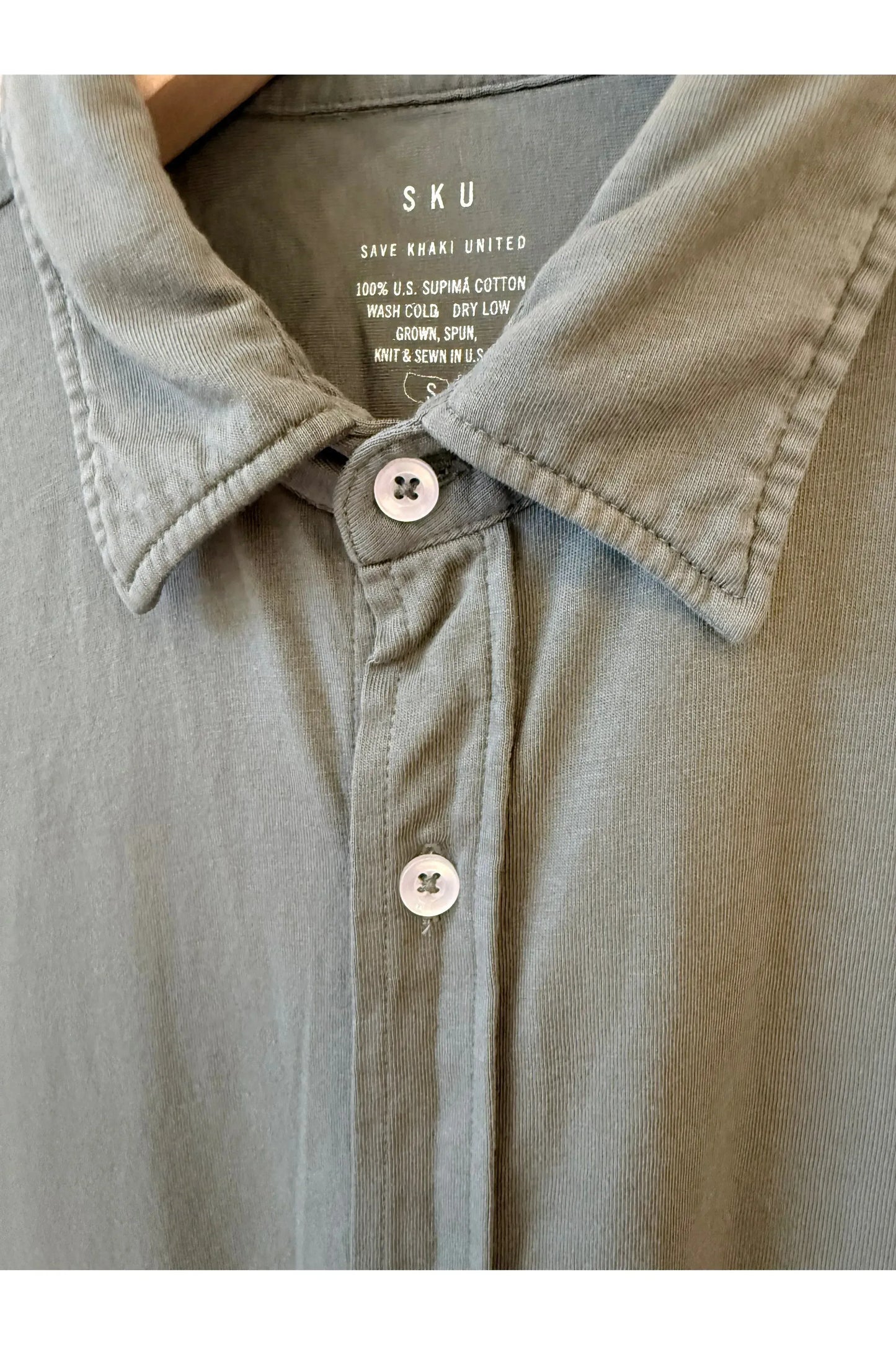 L/S Supima Jersey Easy Shirt - Basil - DUNE + SALT