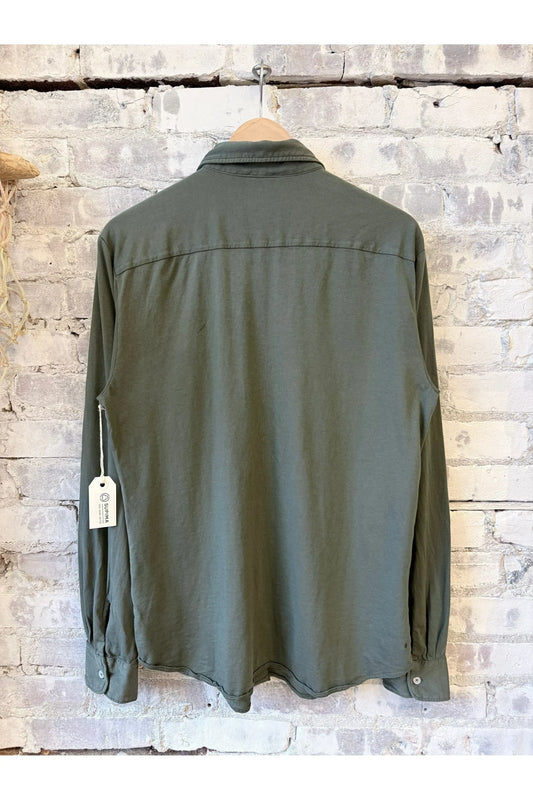 L/S Supima Jersey Easy Shirt - Basil - DUNE + SALT