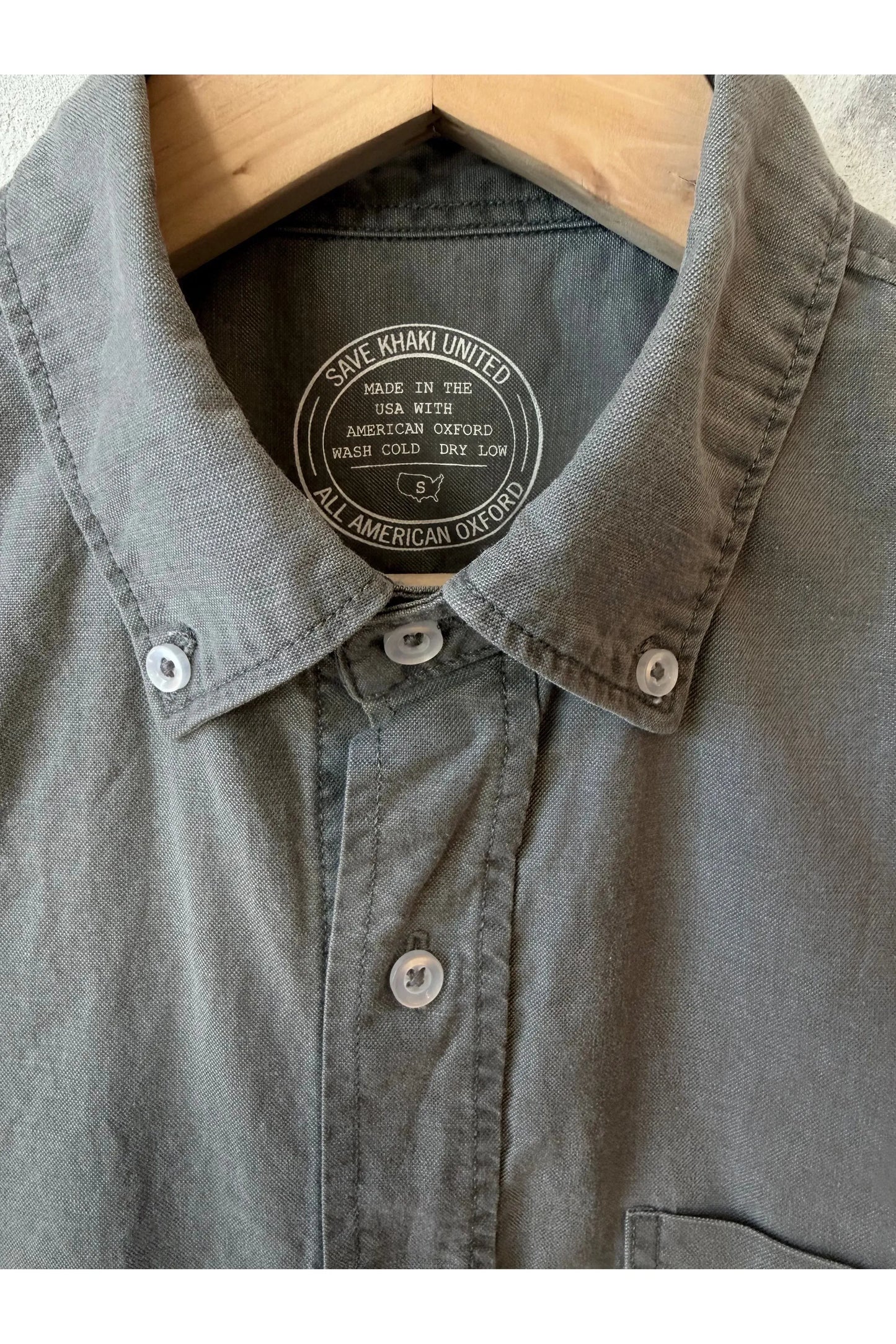 L/S American Oxford Shirt - Faded Black - DUNE + SALT