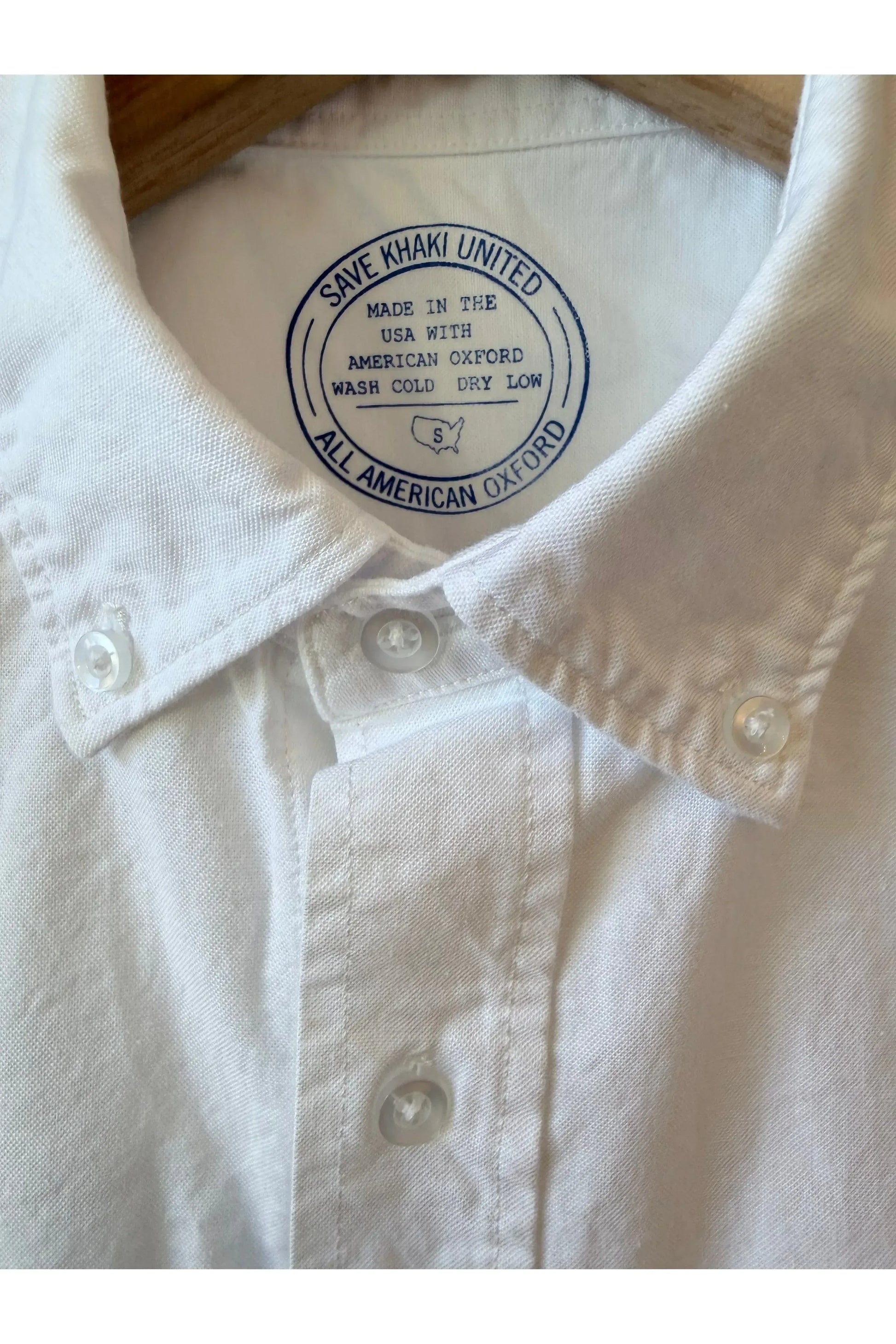 L/S American Oxford Shirt - White - DUNE + SALT