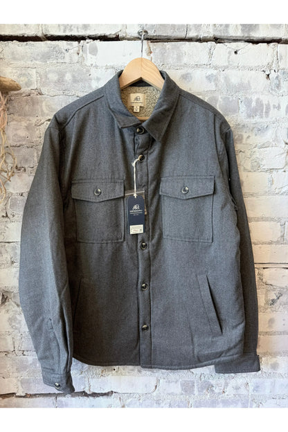 Skip Sherpa Shirt Jacket - Charcoal Heather - DUNE + SALT