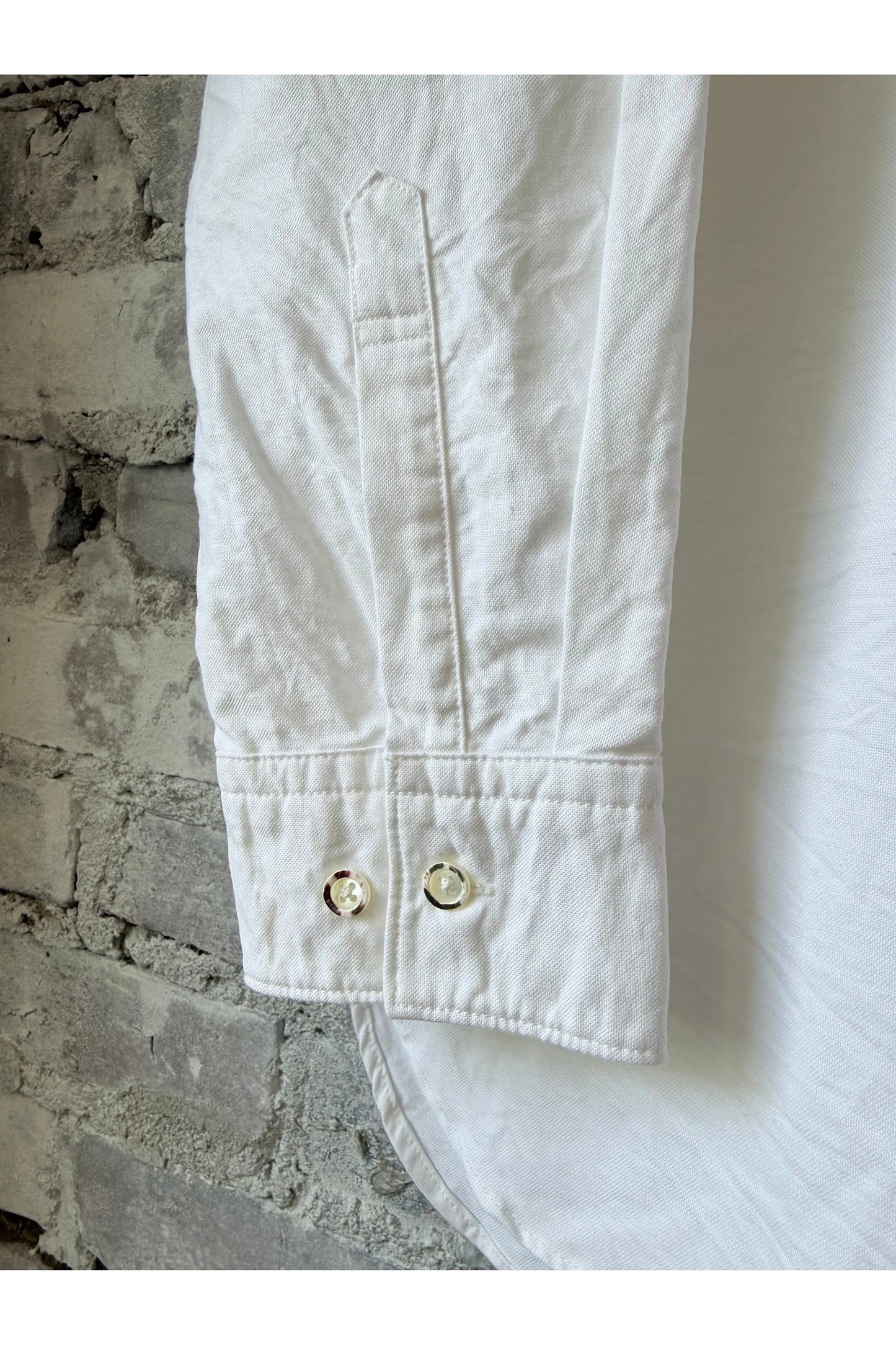 Heavy Oxford Short Point Collar Shirt - Off White - DUNE + SALT