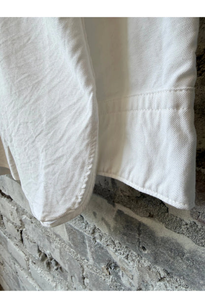 Heavy Oxford Short Point Collar Shirt - Off White - DUNE + SALT