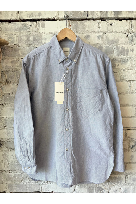 Heavy Oxford Short Point Collar Shirt - Navy - DUNE + SALT