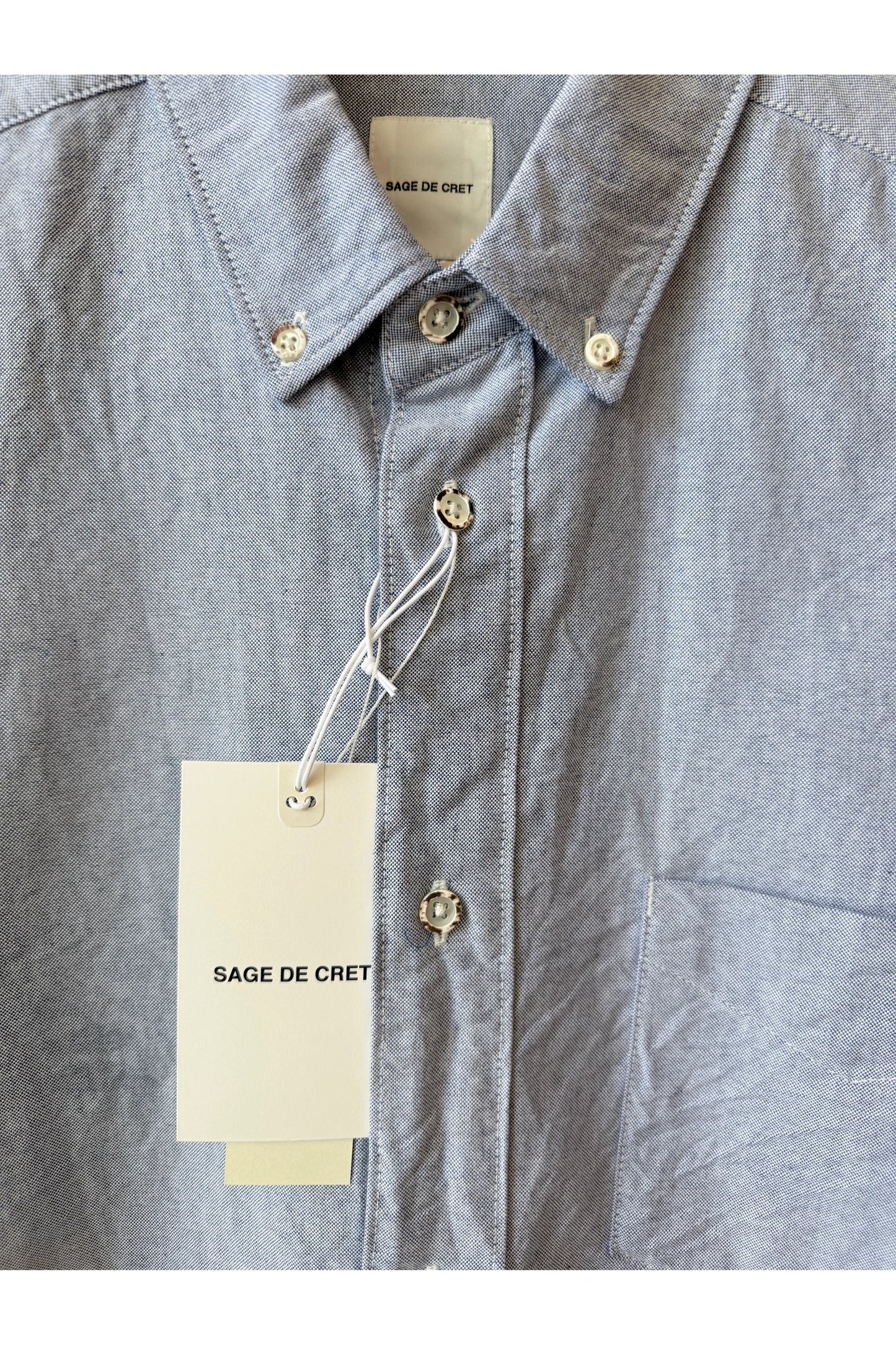 Heavy Oxford Short Point Collar Shirt - Navy - DUNE + SALT