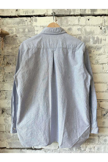 Heavy Oxford Short Point Collar Shirt - Navy - DUNE + SALT