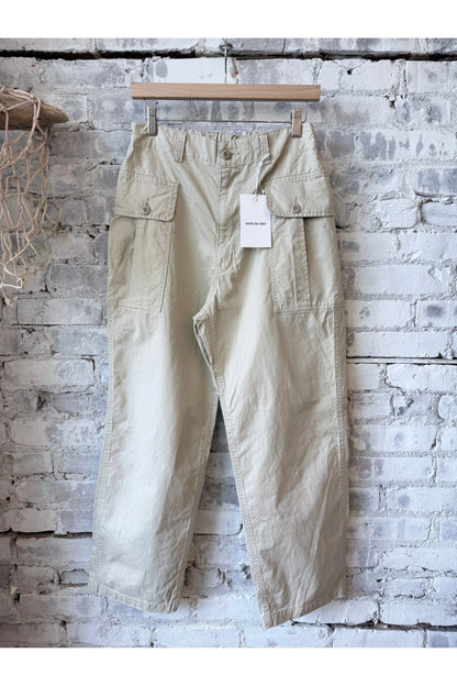 Wide Chino Cloth Cargo Pant - Beige - DUNE + SALT