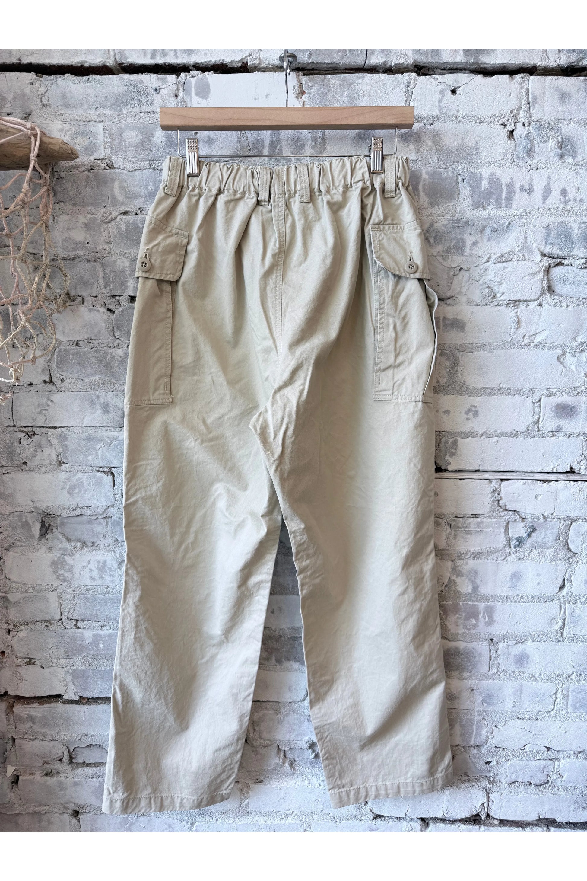 Wide Chino Cloth Cargo Pant - Beige - DUNE + SALT