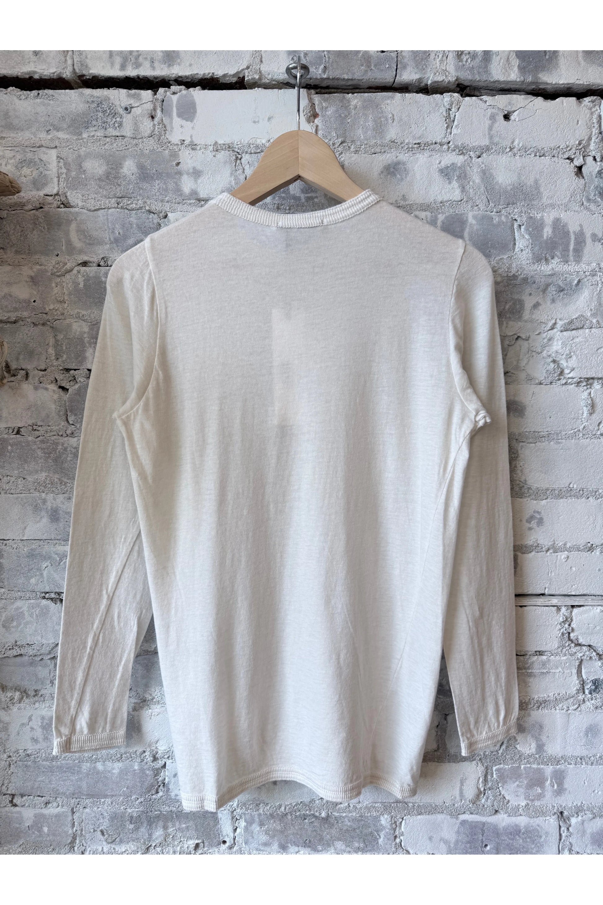 Cotton Gauze Jersey Pullover Crewneck - Ivory - DUNE + SALT