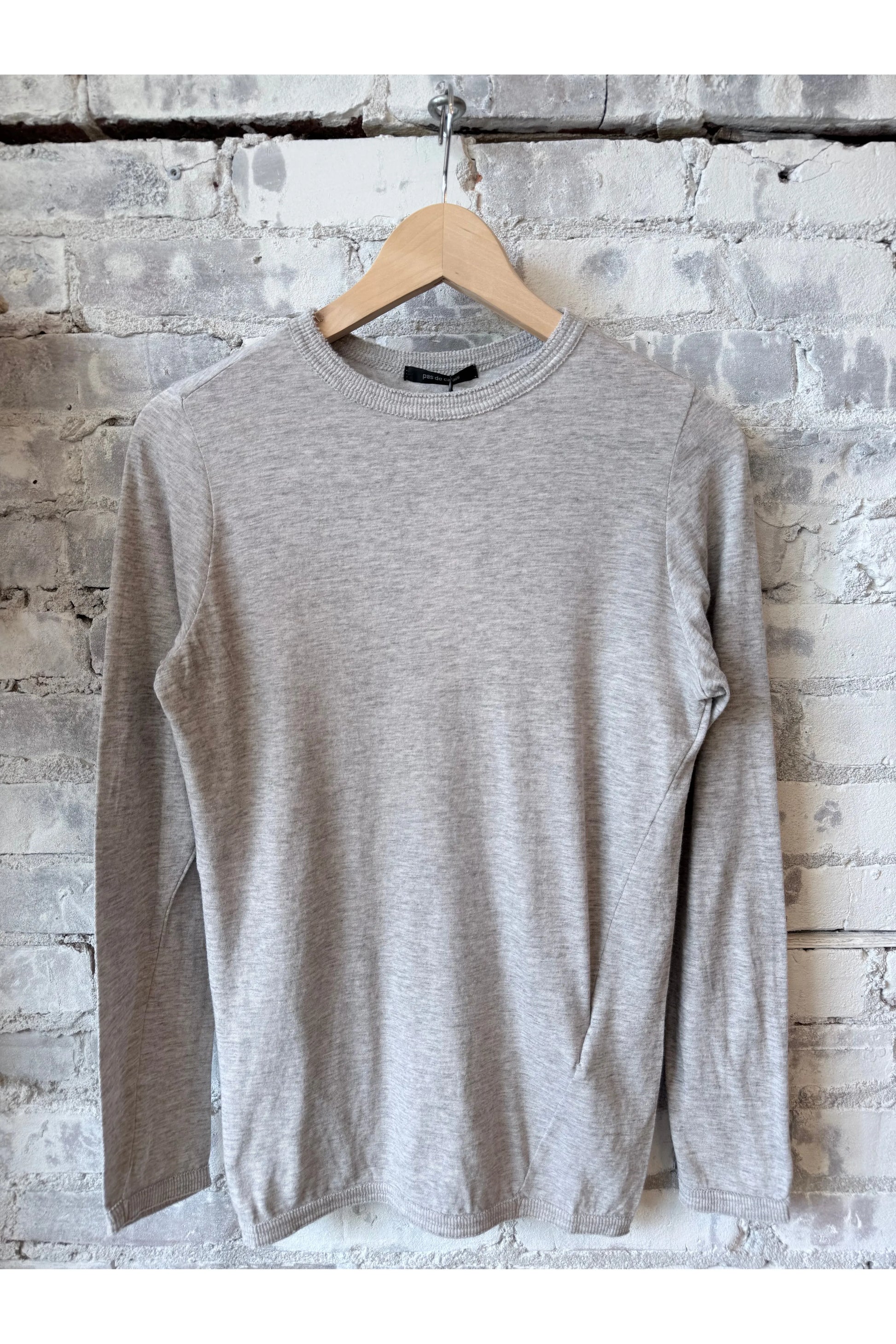 Gauze Crewneck Jersey Pullover - Grey - DUNE + SALT