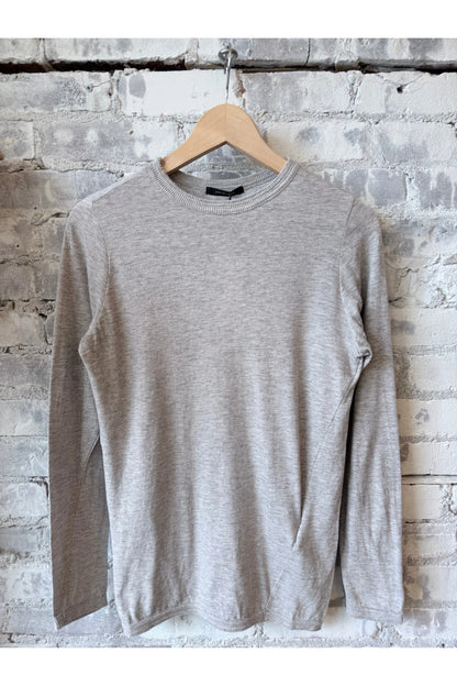 Gauze Crewneck Jersey Pullover - Grey - DUNE + SALT