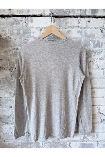 Gauze Crewneck Jersey Pullover - Grey - DUNE + SALT
