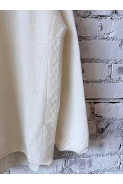 Fine Wool Turtleneck Pullover - Ivory - DUNE + SALT