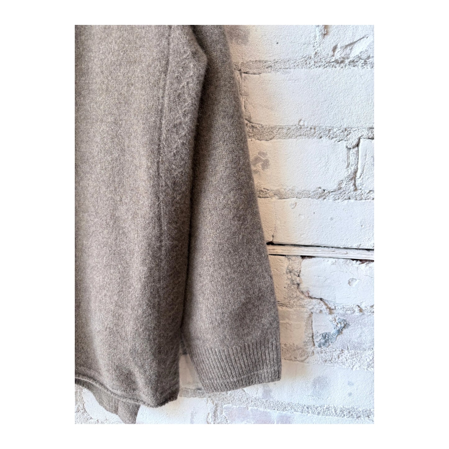 Fine Wool Turtleneck Pullover - Brown - DUNE + SALT