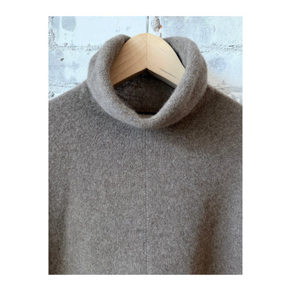 Fine Wool Turtleneck Pullover - Brown - DUNE + SALT