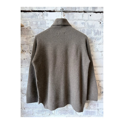 Fine Wool Turtleneck Pullover - Brown - DUNE + SALT
