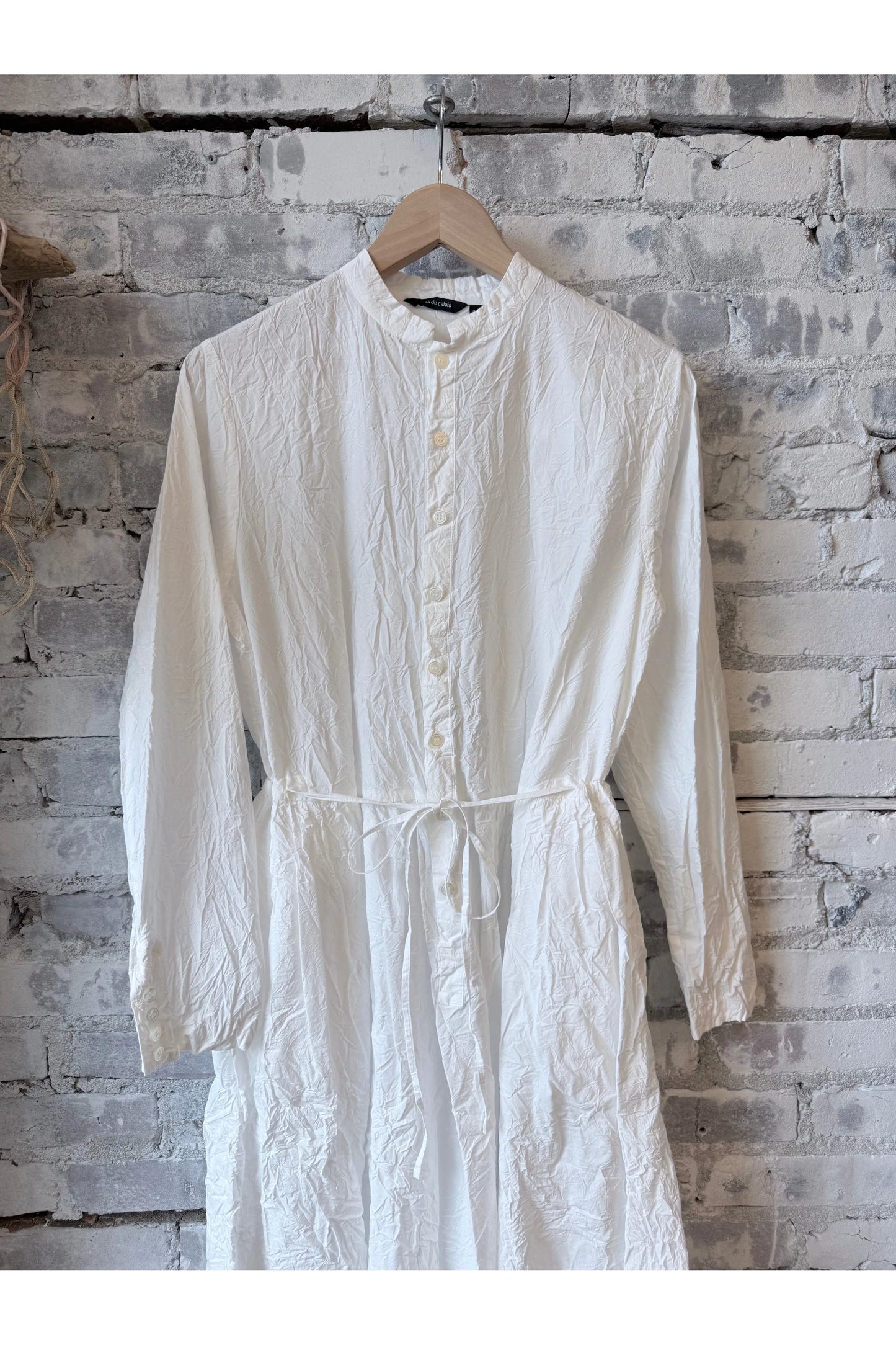 Cotton Typewriter Dress - White - DUNE + SALT
