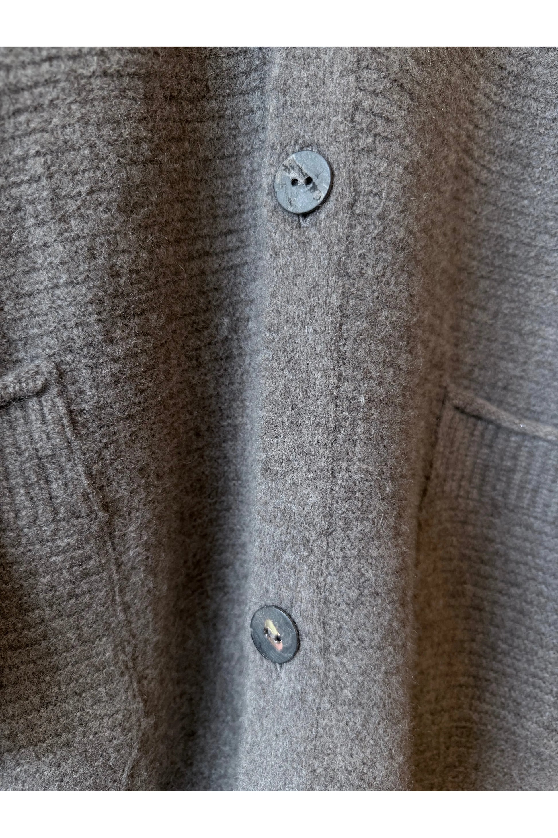 Cashmere/Wool Cardigan Coat - Greige - DUNE + SALT