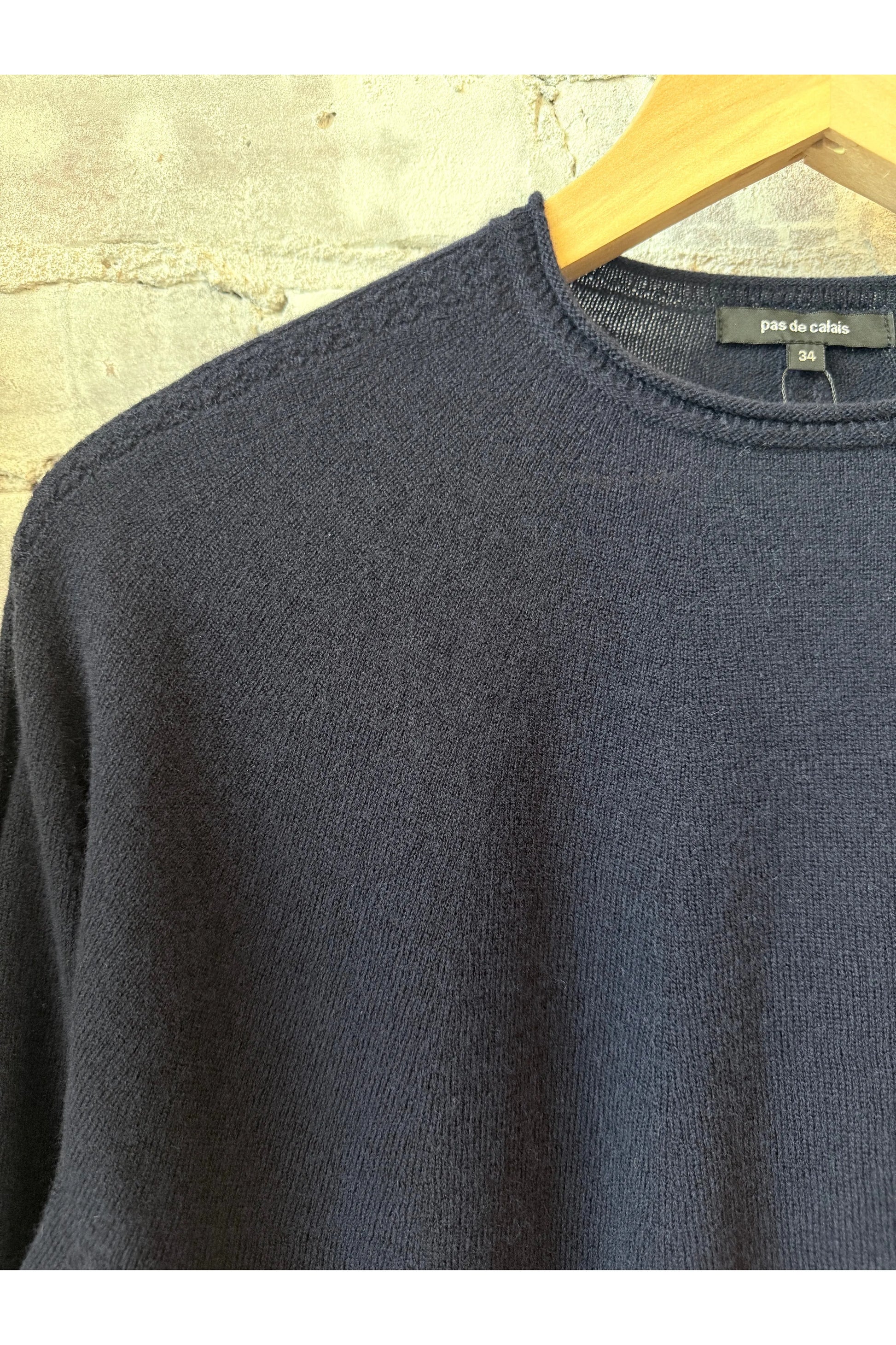 Airy Wool Crewneck Sweater - Navy - DUNE + SALT