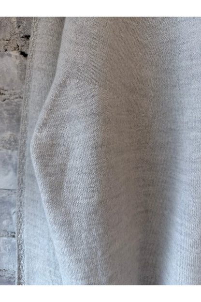 Airy Wool Crewneck Sweater - Light Gray - DUNE + SALT