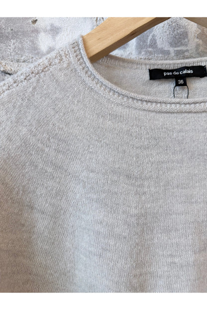 Airy Wool Crewneck Sweater - Light Gray - DUNE + SALT