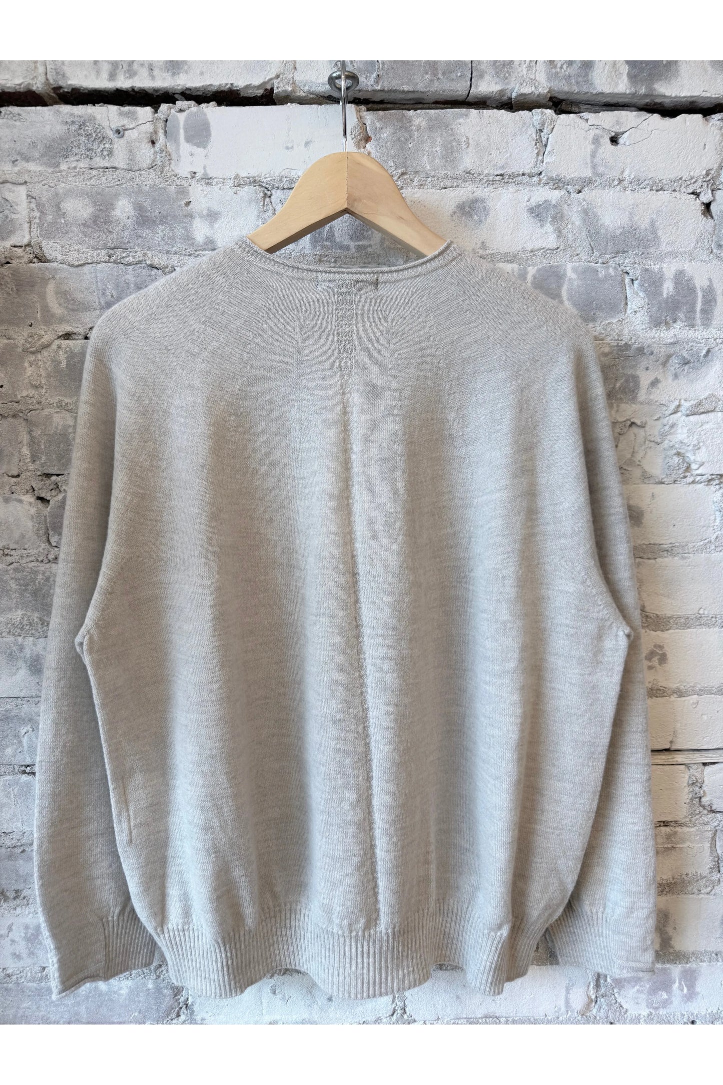 Airy Wool Crewneck Sweater - Light Gray - DUNE + SALT