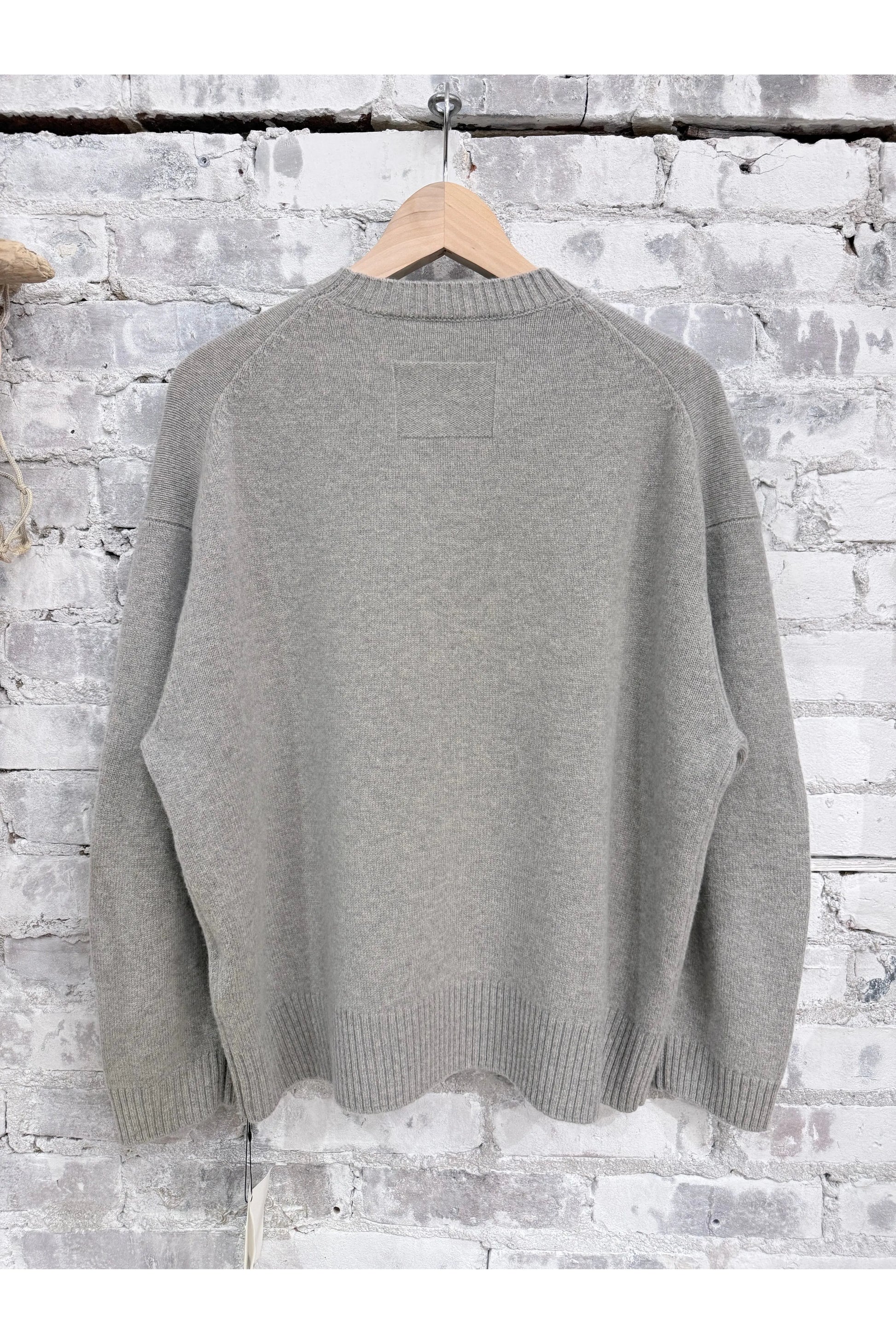 L/S Merino Jersey Knit Crew - Heather Grey - DUNE + SALT