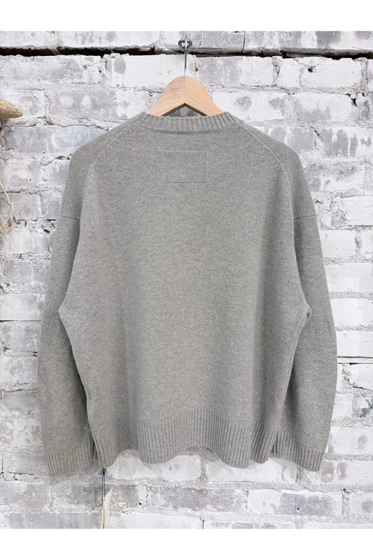 L/S Merino Jersey Knit Crew - Heather Grey - DUNE + SALT