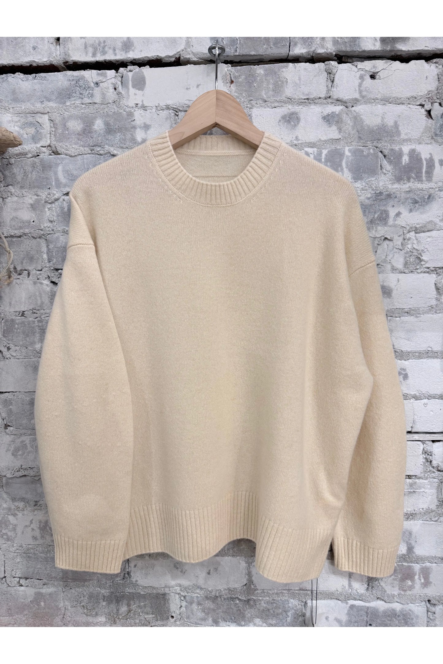L/S Merino Jersey Knit Crew - Natural - DUNE + SALT