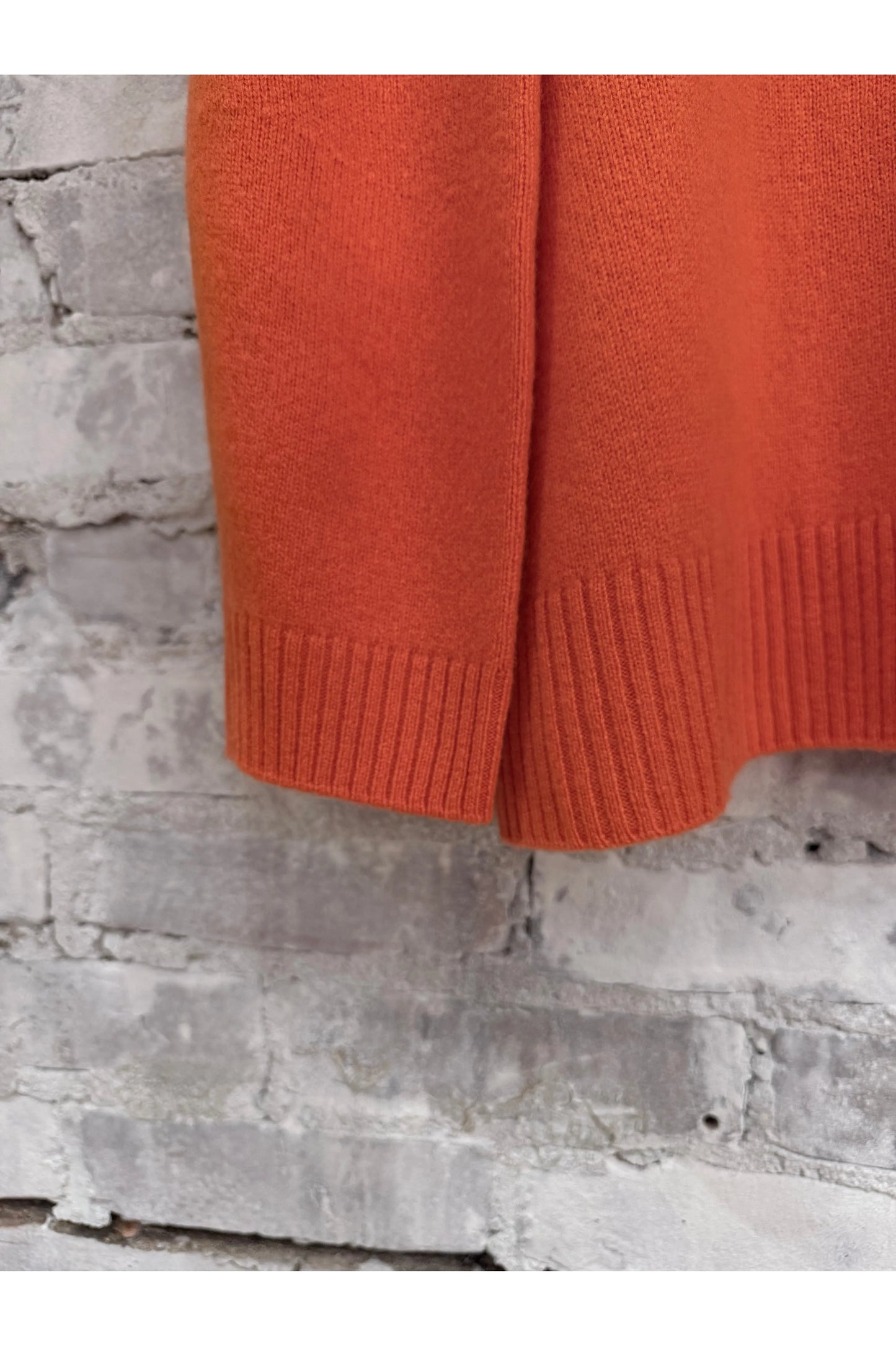 L/S Merino Jersey Knit Crew - Vermilion - DUNE + SALT