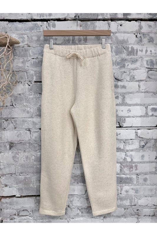 Cotton Tencel Brushed Fleece Jogger - Oat - DUNE + SALT
