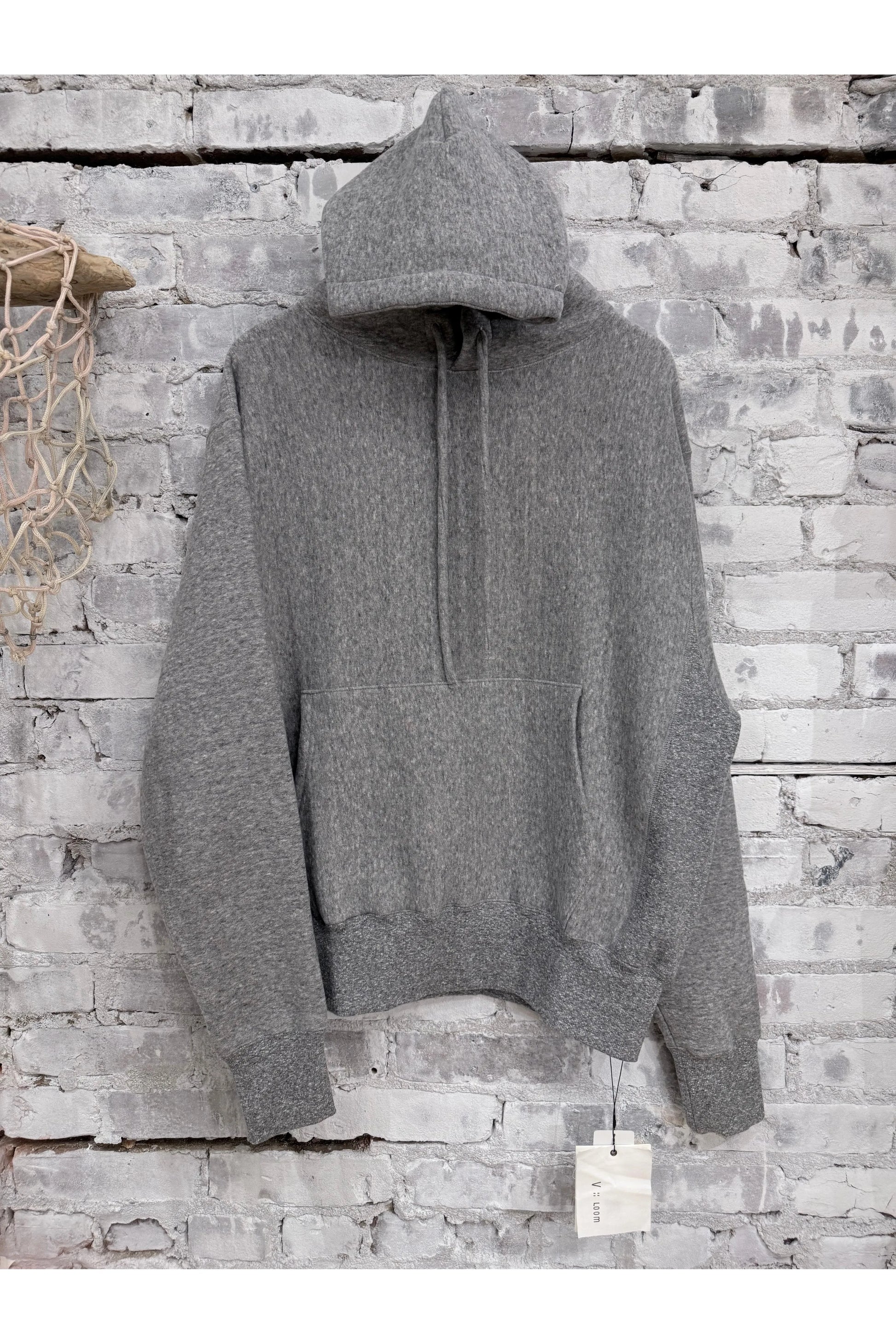 L/S Cotton Tencel Brushed Fleece Hoodie - Heather Charcoal - DUNE + SALT