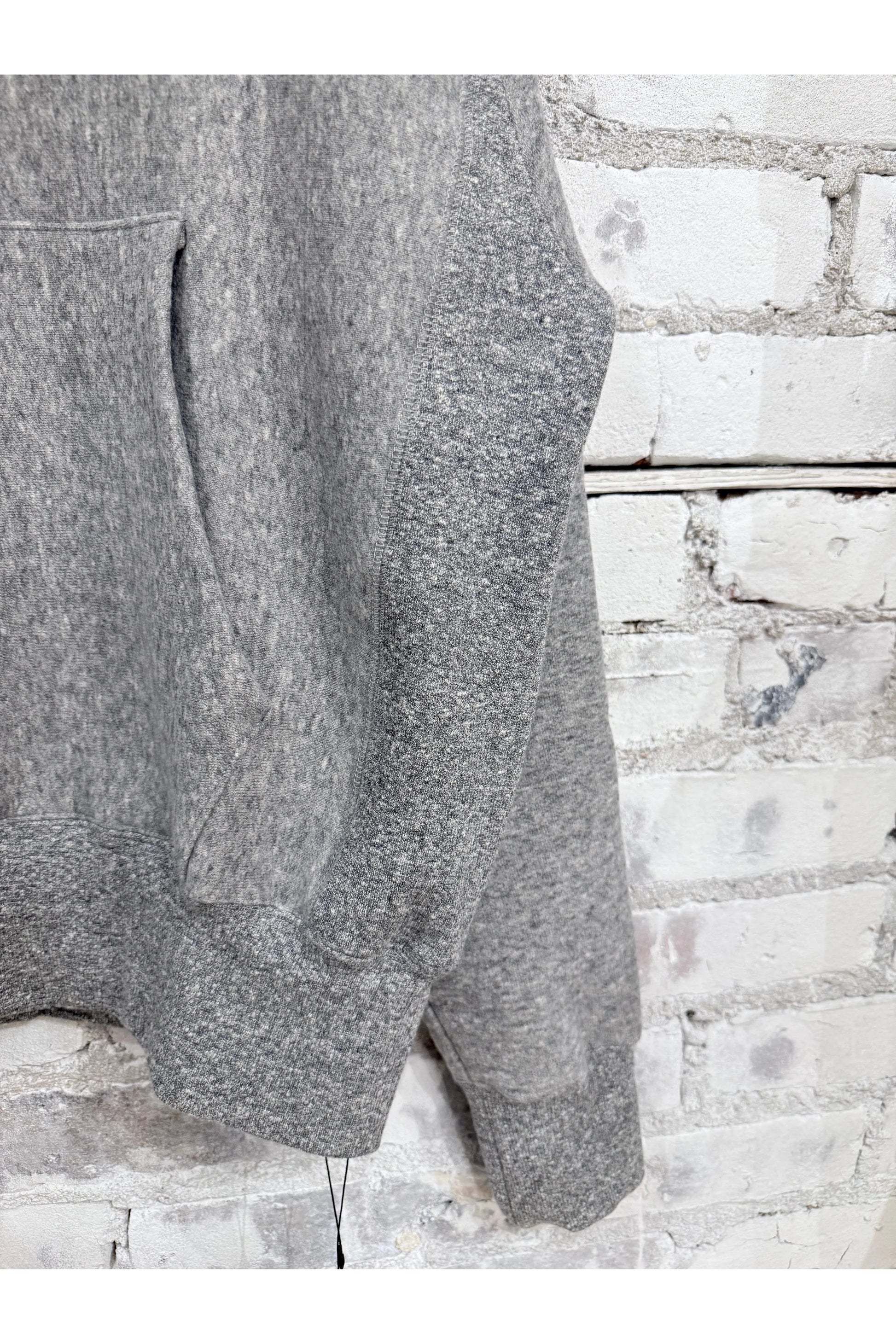 L/S Cotton Tencel Brushed Fleece Hoodie - Heather Charcoal - DUNE + SALT