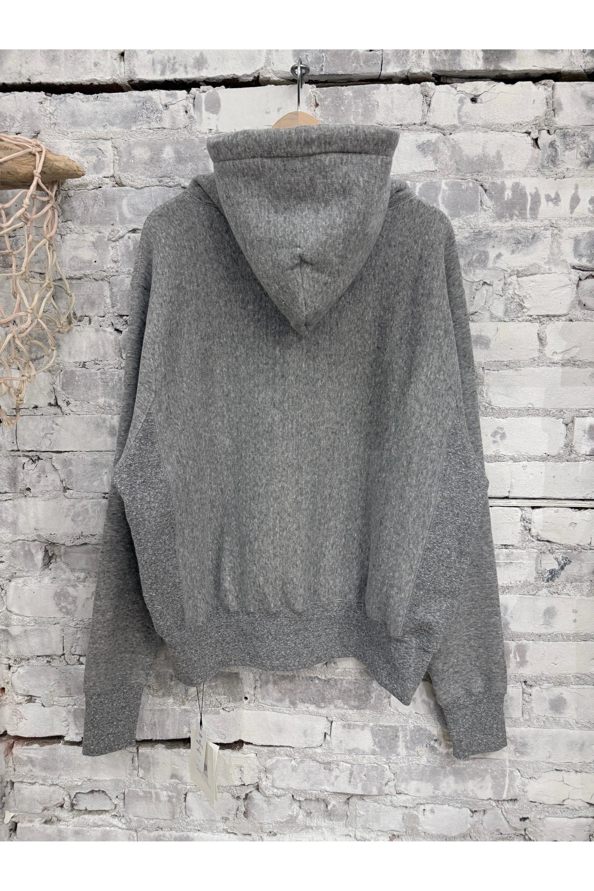 L/S Cotton Tencel Brushed Fleece Hoodie - Heather Charcoal - DUNE + SALT