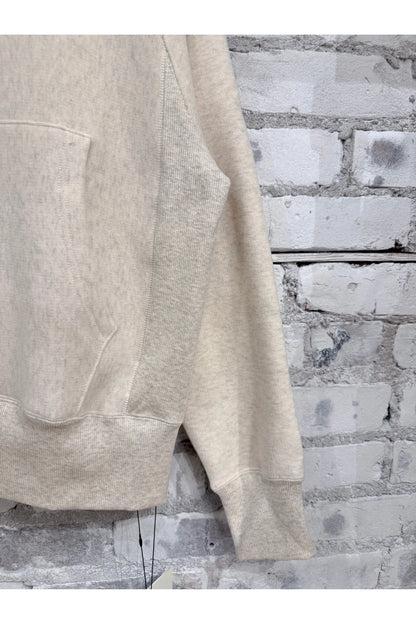 L/S Cotton Tencel Brushed Fleece Hoodie - Oat - DUNE + SALT