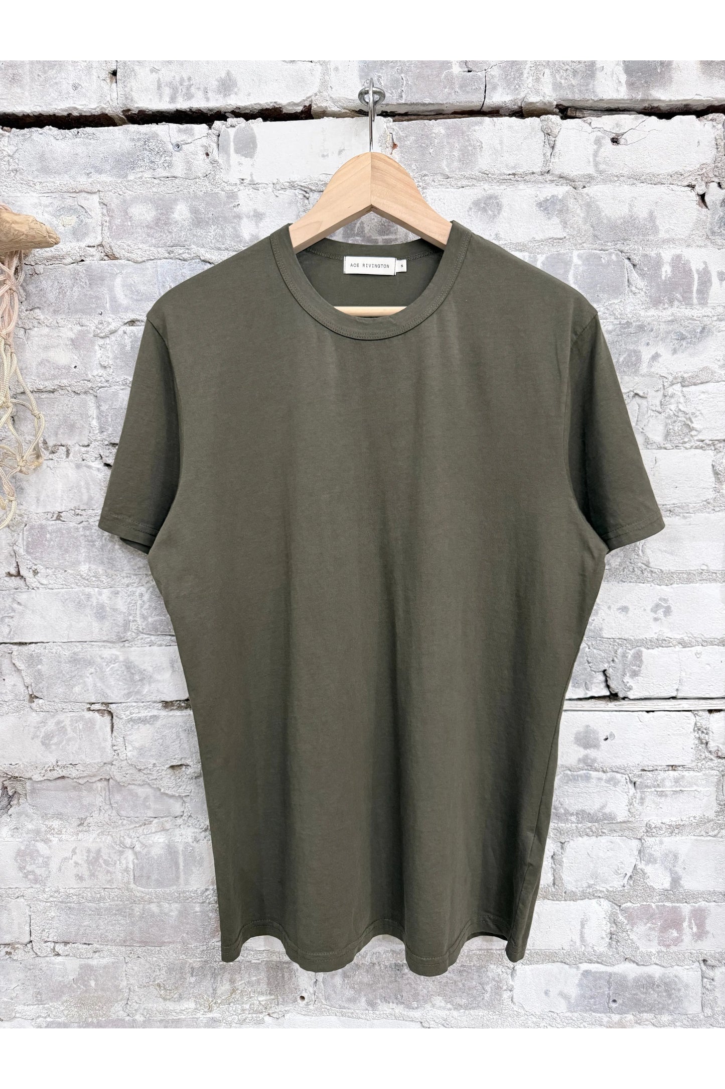 Supima SS Crewneck Tee - Military - DUNE + SALT