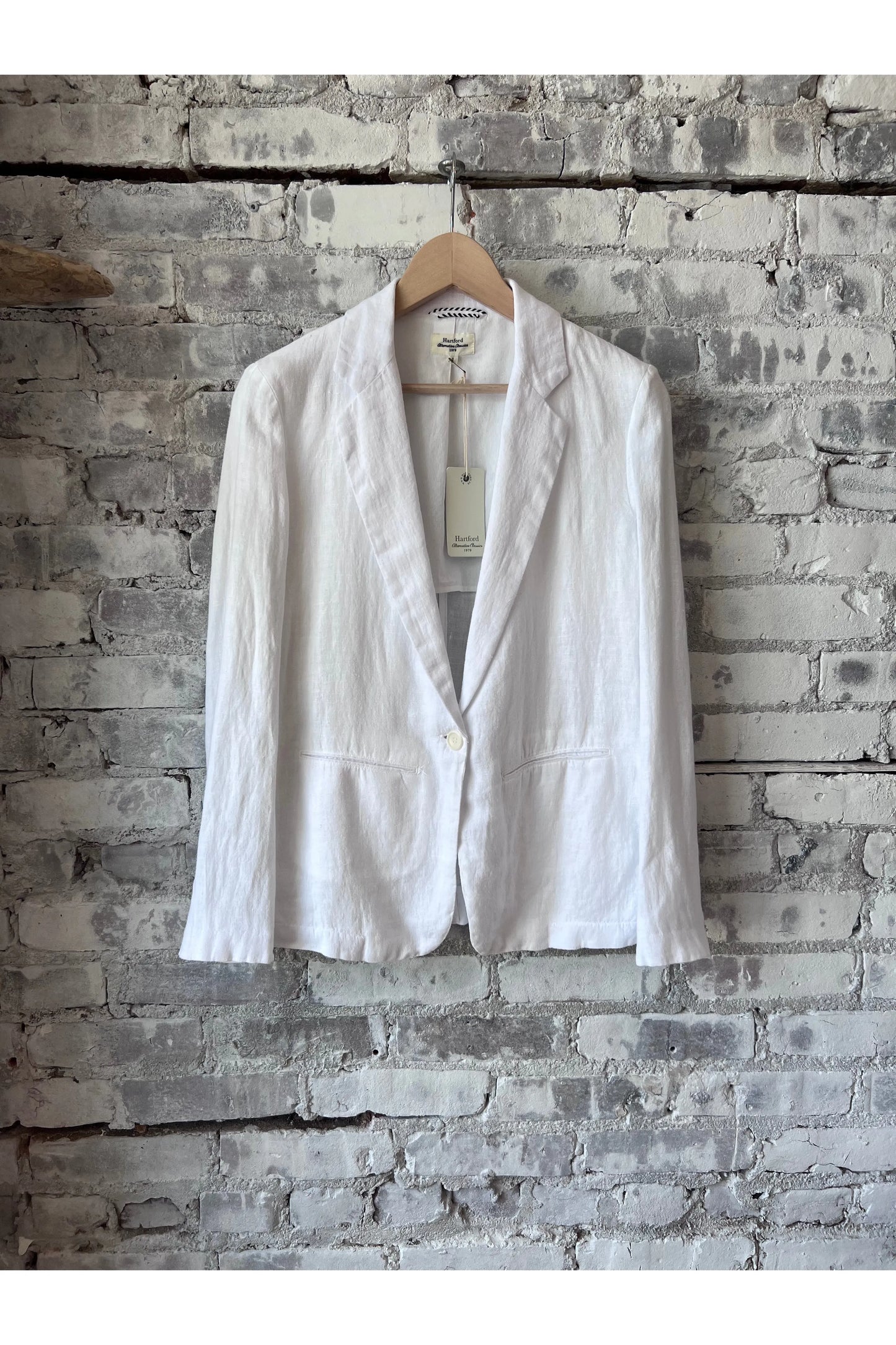 Virna Linen Jacket - White - DUNE + SALT