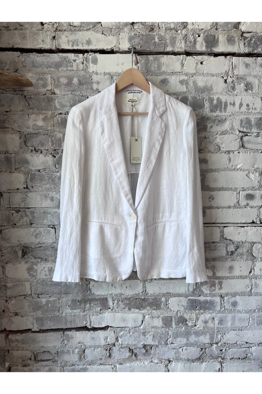 Virna Linen Jacket - White - DUNE + SALT
