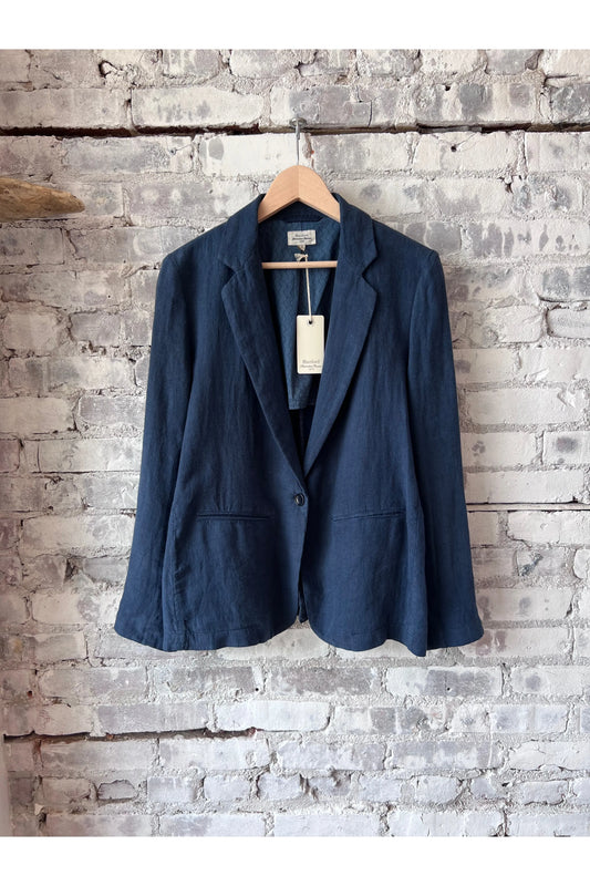 Virna Linen Jacket - Midnight - DUNE + SALT