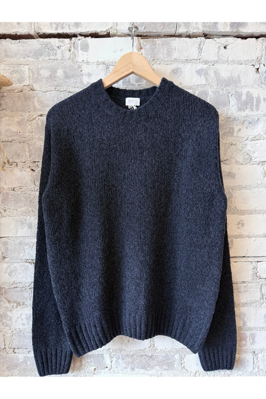 Grainy Crewneck Jumper - Navy - DUNE + SALT