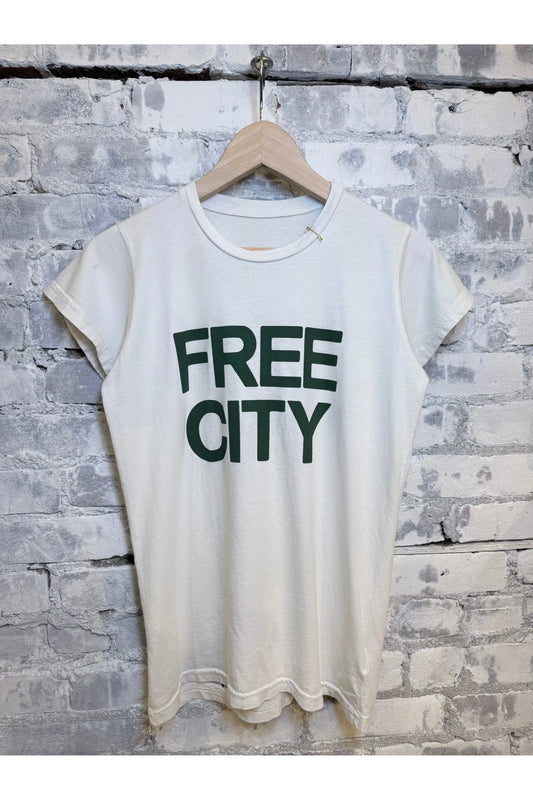 FREECITY "the doing of it is the being of it" SUPERVINTAGE Shortsleeve Tee - Laundry Whites - DUNE + SALT