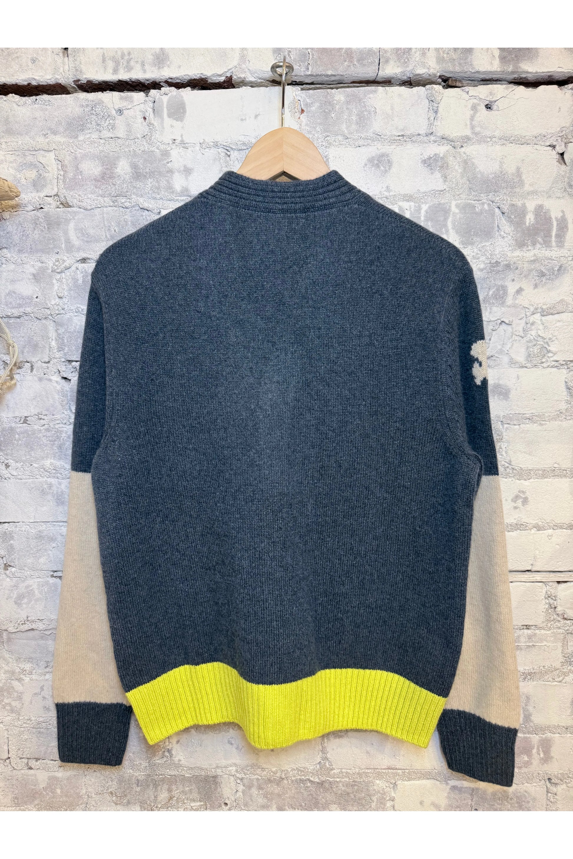 PATCH/POCKET CASHMERE LUX CARDIGAN - MineralBlue Mix - DUNE + SALT