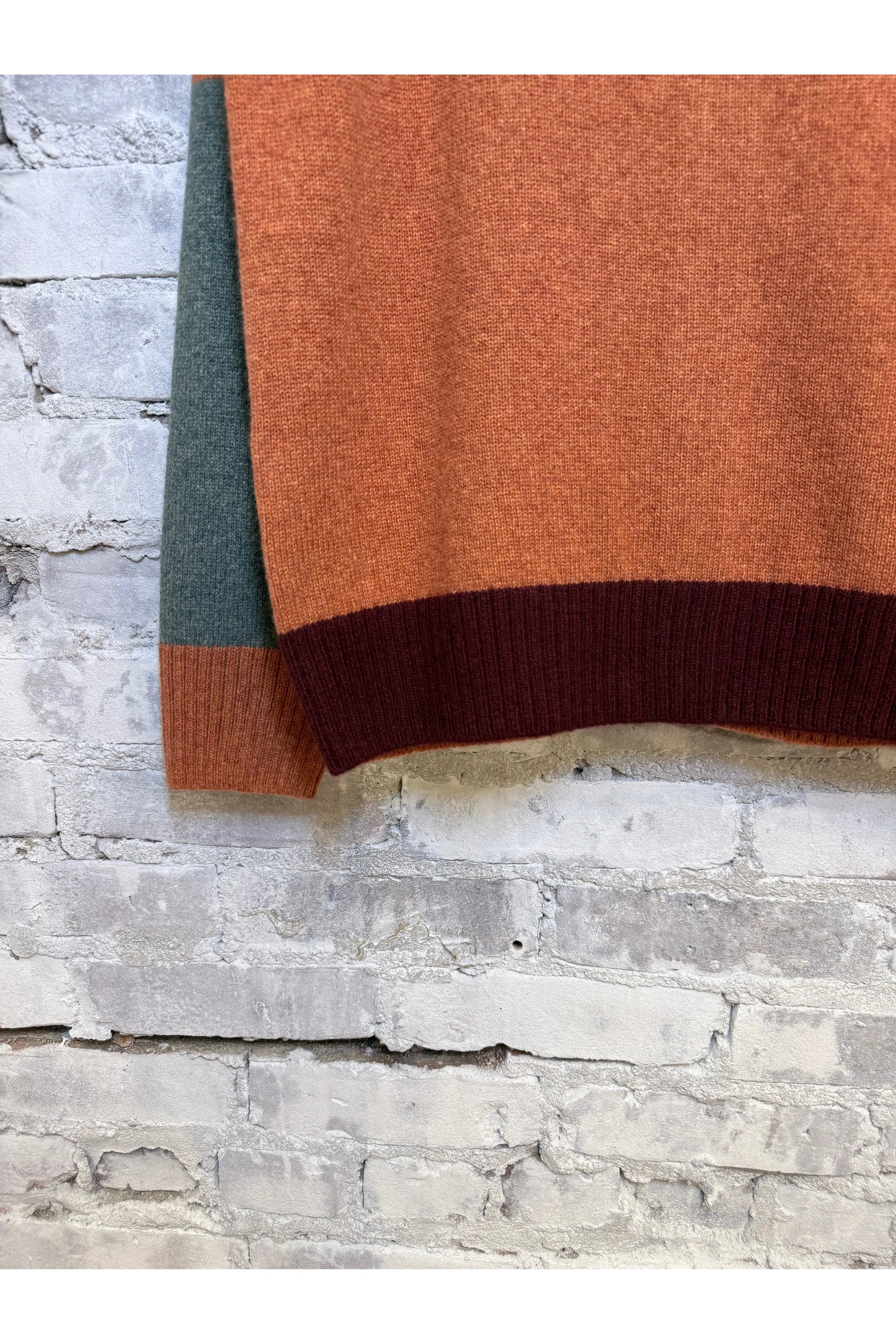 PATCH/POCKET CASHMERE LUX CARDIGAN - Burn Orange Mix - DUNE + SALT